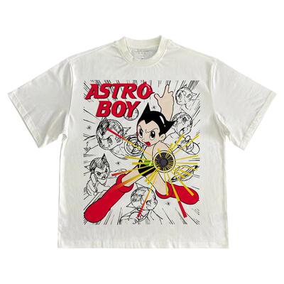 ASTRO BOY铁臂阿童木美式复古动漫潮风印花 vintage潮牌男女半袖