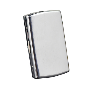 日本王子PRINCE烟盒20支/12支装银色拉丝铜超薄真皮便携男士烟盒