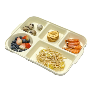 陶瓷餐盘分格大人分餐盘家用减脂月子餐分隔食堂孕妇儿童早餐餐具