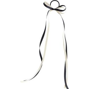 长飘带蝴蝶结头绳女童扎头发橡皮筋扎马尾黑白丝带发圈气质头饰