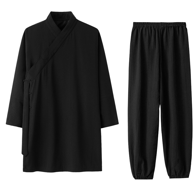 春季新品武当道服加厚亚麻太极服