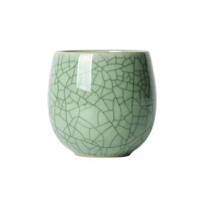 龙泉西冲青瓷哥窑冰裂纹茶杯