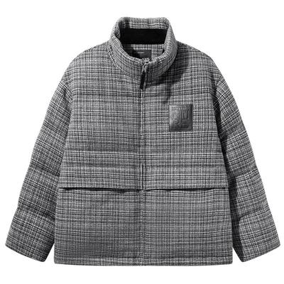 GXG男装 仿毛呢面料羽绒服男通勤休闲小香风面包服外套 24冬品