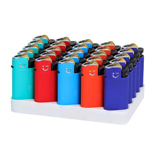 迷你打火机短款金属防爆充气加厚耐摔磨砂一次性砂轮老式复古滑轮