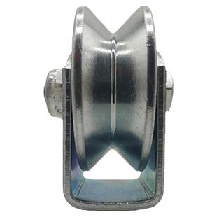 角铁v型定滑轮静音镀锌滚轮推拉平移门轨道滑轮钢丝绳u型轴承滑轮