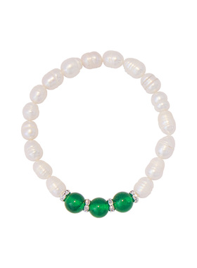 巴洛克珍珠玛瑙玉石串珠手链女