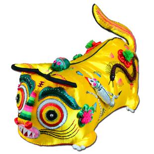 五毒布老虎民间工艺品中号老虎枕头宝宝纯手工玩具满月婴幼儿