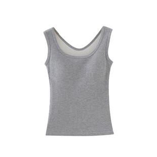 奶呼呼吊带背心女内搭夏季新款带胸垫无袖打底美背上衣女士可外穿