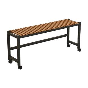 阳台花架置物架实木长条移动带轮防腐木室内户外落地绿萝花盆架子