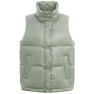 鸭鸭轻薄羽绒服马甲女短冬季反季爆款立领韩版保暖马夹鸭绒外套C