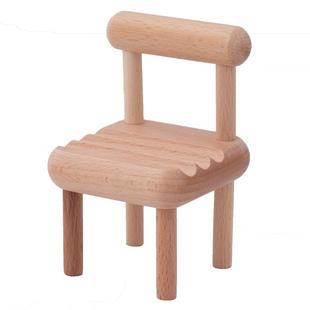 手机支架小椅子2025新款工位布置好物桌面平板实木小凳子创意摆件