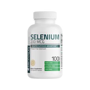 【淘金币大额补】Bronson进口螯合硒胶囊女性免疫富硒元素硒100粒