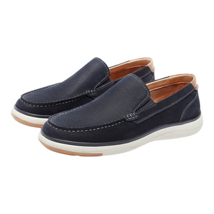 森达时尚一脚蹬皮鞋商场同款商务办公休闲复古乐福豆豆鞋42C10AM4