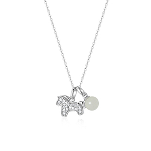 卡蒂罗萌马贺岁项链女S925纯银轻奢小众设计马年本命年新年礼物