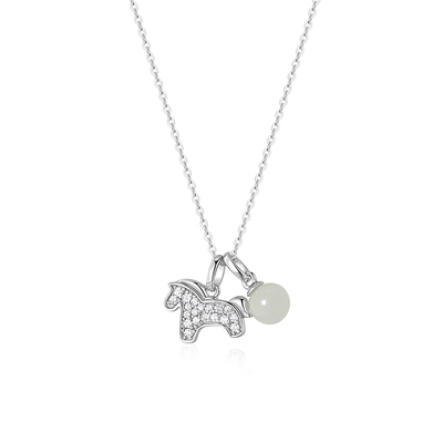 卡蒂罗萌马贺岁项链女S925纯银轻奢小众设计马年本命年新年礼物