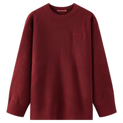 森马国博衍艺联名情侣绣花毛衫男