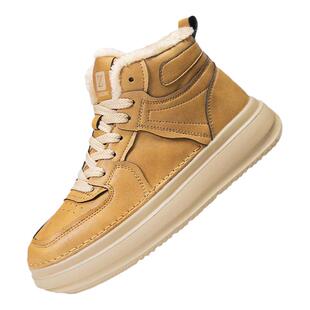 LOUISPRO秋冬新款男士轻奢高帮鞋百搭厚底增高休闲鞋加绒保暖男鞋