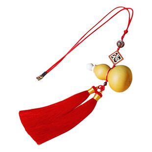 精品天然葫芦挂件大门对门长款红色双流苏玄关卧室床头招财挂饰品