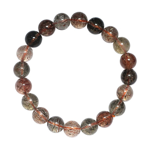 珂拉咪 天然黑金超七手链男女款 双轮骨干发晶水晶手串饰品优质款