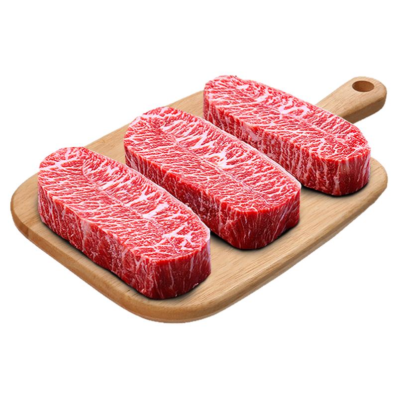 原切牛排谷饲板腱牛排安格斯西冷雪花牛肉新鲜牛扒官方旗舰店3斤