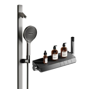 九牧卫浴官方厨卫自营花洒淋浴套装钢琴按键大置物丝雨分体淋浴器