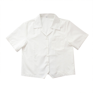 【喵酱JK】黑/白/水色基础款开襟衬衫JK制服短袖长袖衬衣现货不透