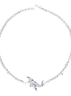 roole锆石白金锁骨链女项链少女