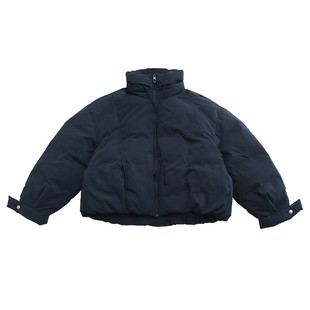 鹿与飞鸟“冰川雪域”126g90白鸭绒 轻暖两色立领泡芙羽绒服7002