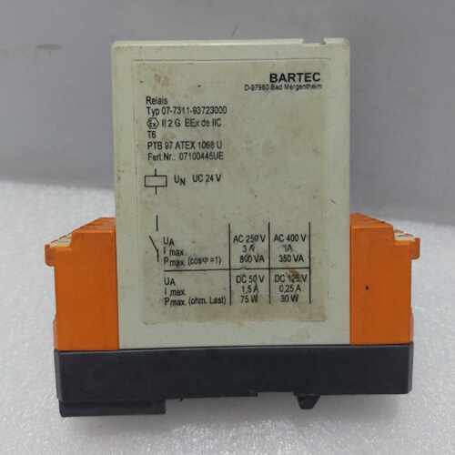Bartec 07-7311-93723000 Relay Module PTB 97 ATEX 1068 U