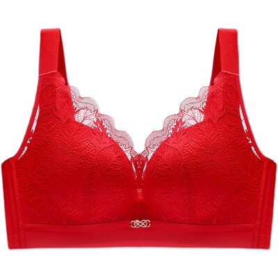 95E内衣女薄款大胸显小大码全罩杯聚拢收副乳防下垂缩胸文胸罩