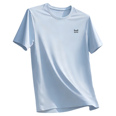 猫人速干短袖男士中考运动白色t