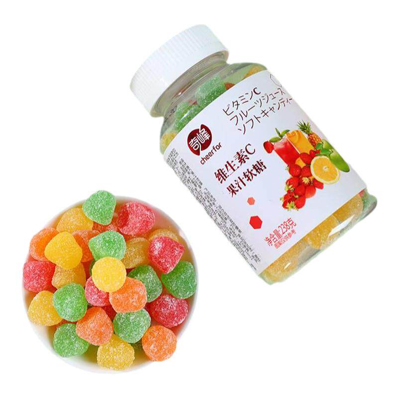 奇峰维生素C膳维果汁食软儿童橡皮糖果糖混合口味软糖238g*2瓶