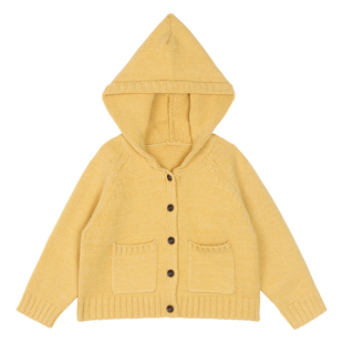 小O爸男婴童 宝宝毛衣男童冬季2026新款婴儿可爱连帽针织开衫外套