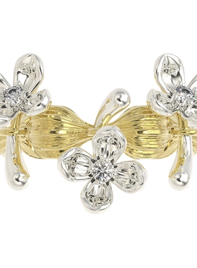 Mouhooland/暮后之地夏夜诗篇系列流光小花三花戒指小众设计指环