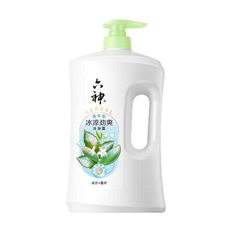 六神沐浴露持久留香清凉爽肤绿茶甘草1.5L超值装正品乳液男女家庭