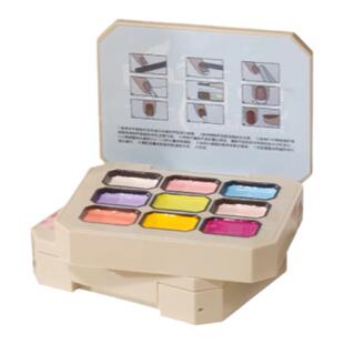 美甲胶马卡龙新款九色固态胶盘甲油胶九宫格套装彩色拍拍胶甲油胶