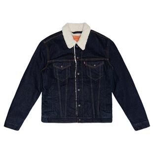 Levi's李维斯秋季情侣美式复古哈灵顿风仿羊羔绒棉服牛仔厚外套
