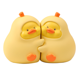 创意可爱永不分离抱抱梨书立书架摆件办公桌面书挡家居装饰品礼物