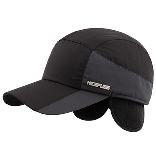 高端帽子男款2025秋冬新款保暖护耳鸭舌帽加绒薄款棒球帽春秋男帽