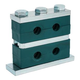 重型双联塑料管夹双层导轨式船用铝合金管夹电缆钢管卡扣固定器