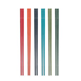 德国双立人彩色筷子6双装家用防滑防霉中式餐具非不锈钢一人一筷