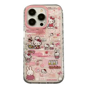 可爱卡通米菲兔HelloKitty适用苹果iPhone16ProMax手机壳15新款14少女心13小众14promax女款硅胶16Pro全包