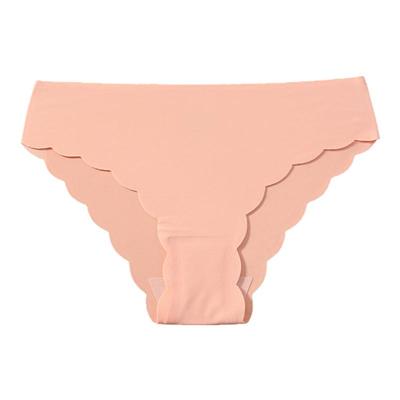 纯色冰丝中腰无痕运动三角裤女