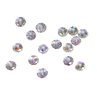 6mm/170颗施家品质扁珠水晶散珠子极光幻彩色diy手工手链饰品配件