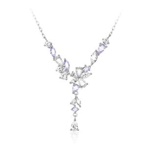 Fanci范琦紫藤花系列紫藤花盛放项链锁骨链女生日礼物送女友闺蜜