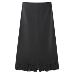 A Memory Inside日本进口pu皮 激光雕孔 环保皮皮裙a字半身裙女