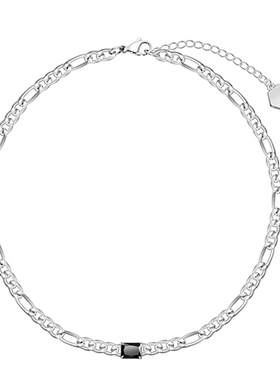 孟子义同款黑鱼岛古巴链女