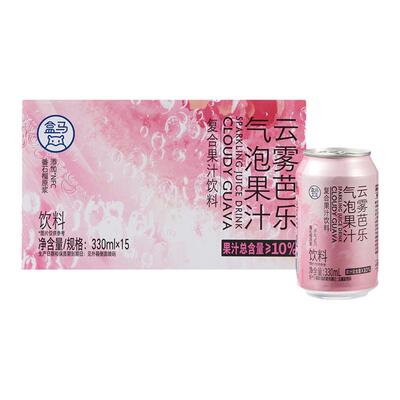 盒马 云雾芭乐气泡果汁饮料 330ml*15罐