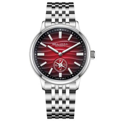 海鸥表手表波浪纹北极星自动机械腕表钢带休闲男士商务表6180