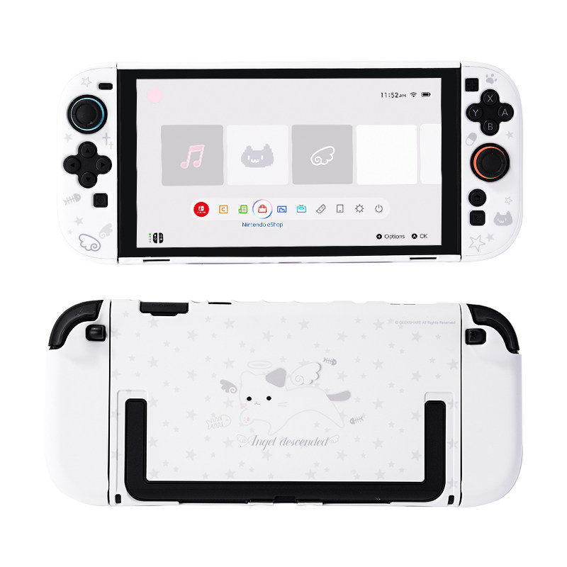 极想任天堂Switch2保护壳OLED保护套套装可爱卡通防灰耐摔抗磨提升手感女生星星猫NS2主机游戏机配件新品
